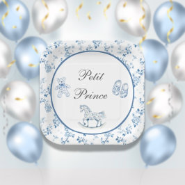 Plato De Papel Petit Prince French Chinoiserie-Baby Shower Plates