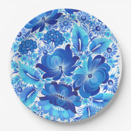 Plato De Papel Petrikivka Ukrainian traditional folk art 