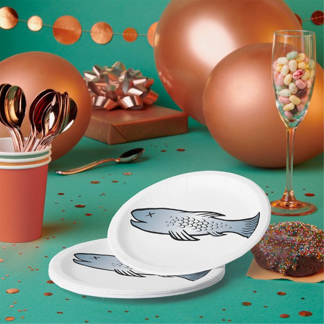 Plato De Papel Pez Muerto (Subido por el creador)