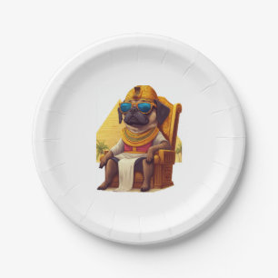 Plato De Papel Pharaoh Pug � antiguo perro egipcio