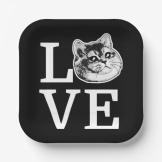 Plato De Papel Philly Love Cat