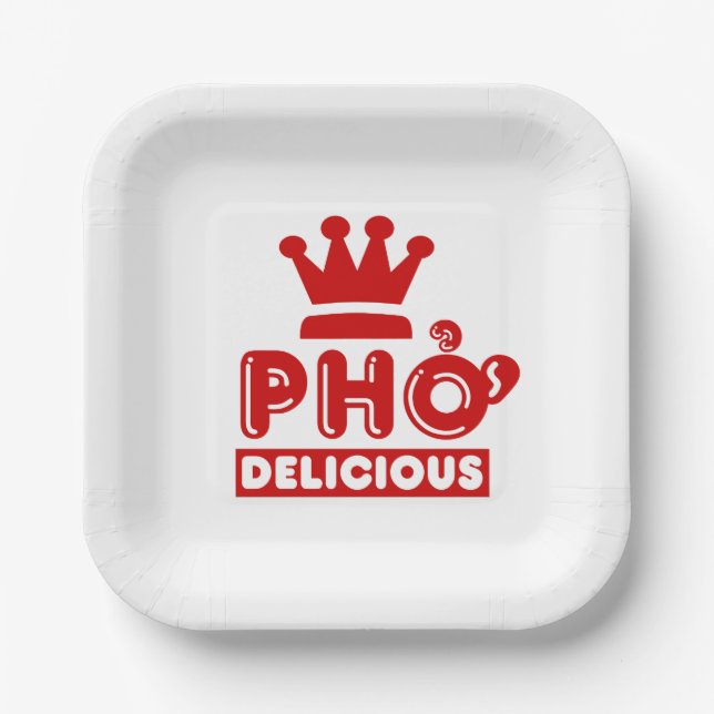 Plato De Papel Pho King Delicious (Anverso)