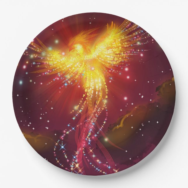 Plato De Papel Phoenix en vuelo (Anverso)