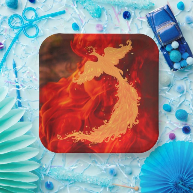 Plato De Papel Phoenix & Fire (Fiesta)