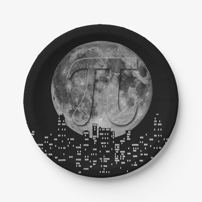 Plato De Papel Pi De Luna En El Cielo (Anverso)