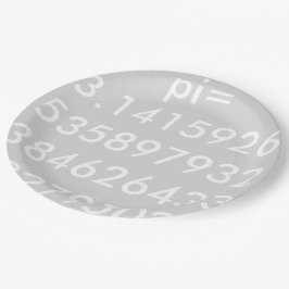 Plato De Papel pi Dígitos Math Love pi= 3.14159 pi Placa de papel