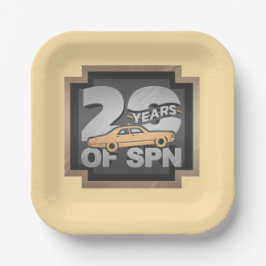 Plato De Papel Piatti 20 anni di Supernatural 