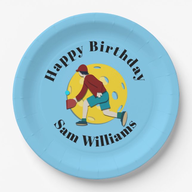 Plato De Papel Pickle Ball (Anverso)