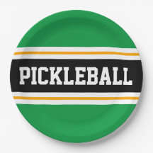 PICKLEBALL Fun Athletic Bold Green Strips