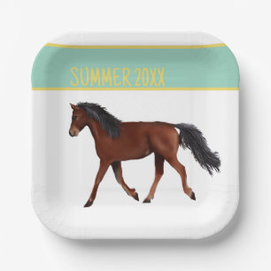 Plato De Papel Picnic árabe de caballos