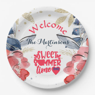 Plato De Papel Picnic BBQ de verano personalizado