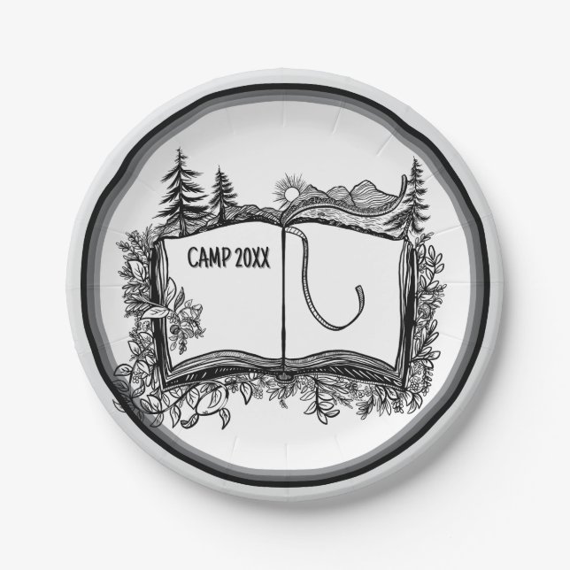 Plato De Papel Picnic de Camping Personalizado Camper/Hiker (Anverso)
