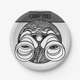 Plato De Papel Picnic de Camping Personalizado Camper/Hiker