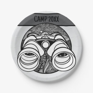 Plato De Papel Picnic de Camping Personalizado Camper/Hiker