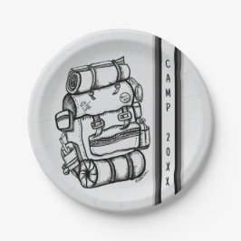 Plato De Papel Picnic de Camping Personalizado Camper/Hiker
