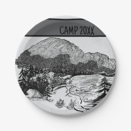Plato De Papel Picnic de Camping Personalizado Camper/Hiker