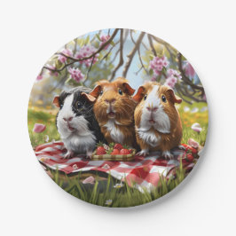 Plato De Papel Picnic De Cerdo De Guinea