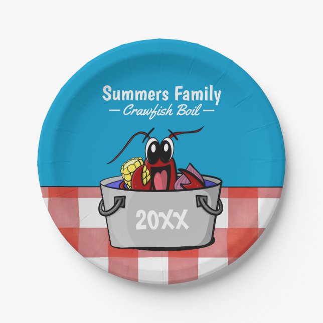 Plato De Papel Picnic de Fiesta familiar anual que hierve crujien (Anverso)