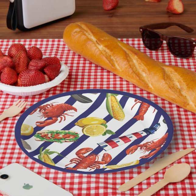 Plato De Papel Pícnic de Nueva Inglaterra (Picnic)