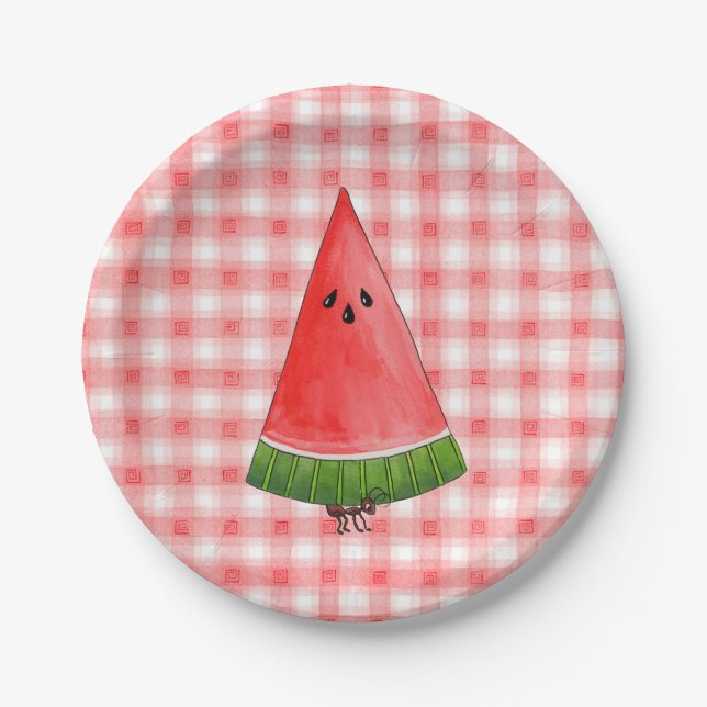 Plato De Papel Picnic Watermelon (Anverso)