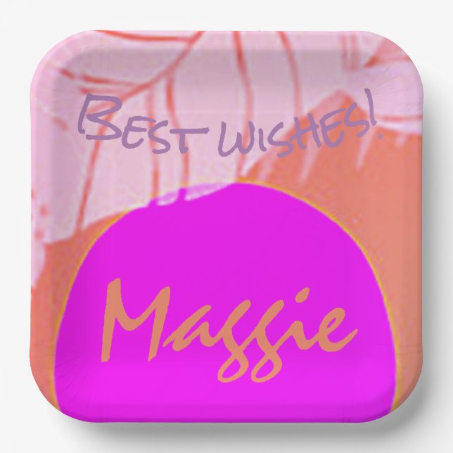 Plato De Papel Picnics de verano, vacaciones y papel de cumpleaño (Anverso)