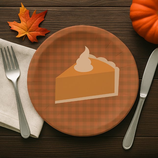 Plato De Papel Pie de Acción de Gracias (Thanksgiving Pie Paper Plates
)