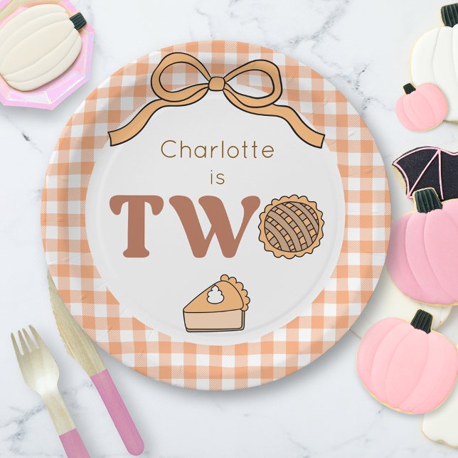 Plato De Papel Pie de calabaza 2º cumpleaños (Subido por el creador)