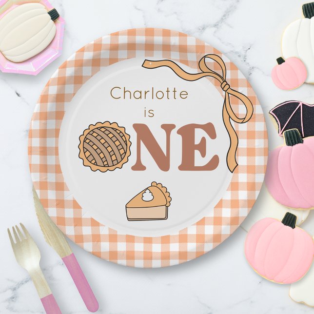 Plato De Papel Pie de calabaza Primer cumpleaños (Subido por el creador)