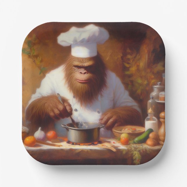 Plato De Papel Pie Grande el Chef (Anverso)