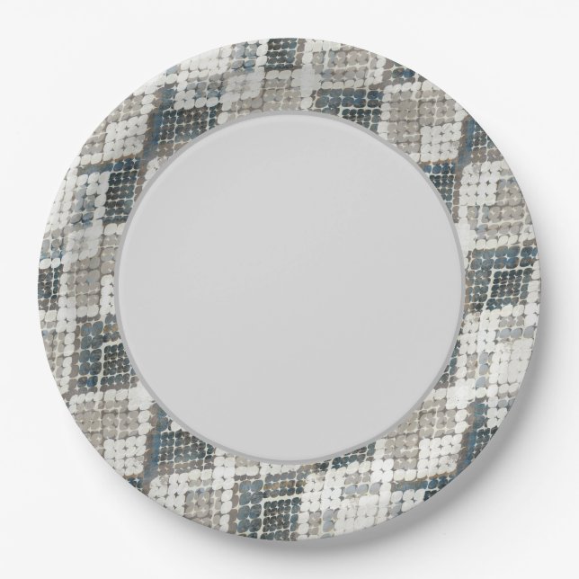 Plato De Papel Piel de serpiente. (Anverso)