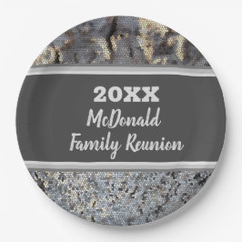 Plato De Papel Piel de serpiente de Reunión Familiar Patrón Mosai