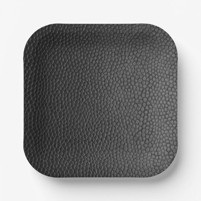 Plato De Papel Piel de serpiente negro (Anverso)
