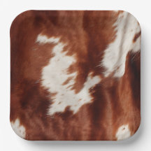 Piel de vaca blanco marrón