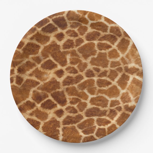 Plato De Papel Piel Giraffe (Anverso)