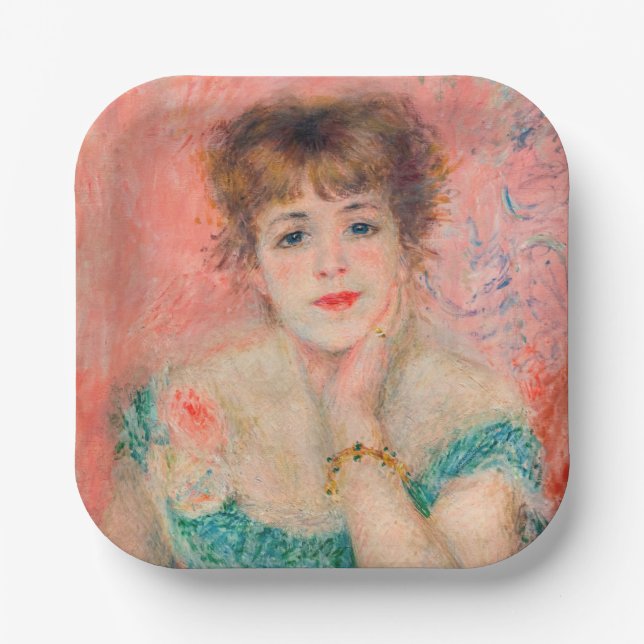 Plato De Papel Pierre-Auguste Renoir - Actriz Jeanne Samary (Anverso)