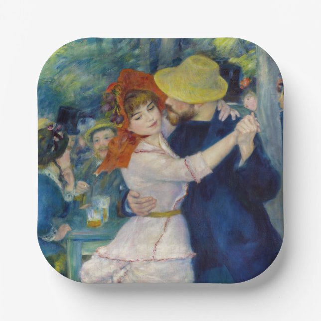 Plato De Papel Pierre-Auguste Renoir - Baile en Bougival (Anverso)
