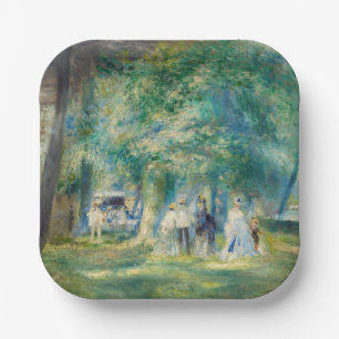 Plato De Papel Pierre-Auguste Renoir - La Fiesta en Saint-Cloud