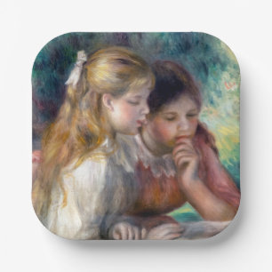 Plato De Papel Pierre-Auguste Renoir - La lectura