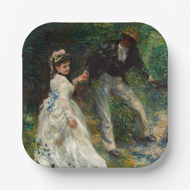 Plato De Papel Pierre-Auguste Renoir - La Promenade (Anverso)