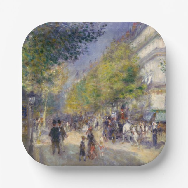 Plato De Papel Pierre-Auguste Renoir - París, Grands Boulevards (Anverso)