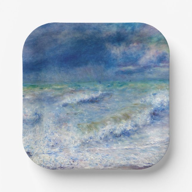 Plato De Papel Pierre-Auguste Renoir - Seascape (Anverso)
