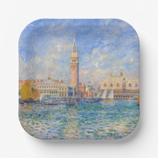 Plato De Papel Pierre-Auguste Renoir - Venecia, el Palacio del Do (Anverso)