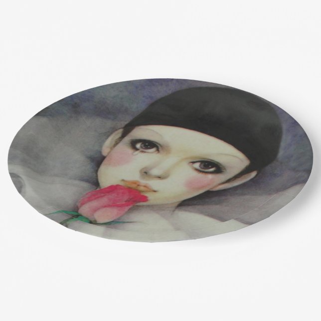 Plato De Papel Pierrot años 1980 (Angular)