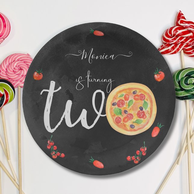 Plato De Papel Pieza de diversión, segundo cumpleaños (Subido por el creador)