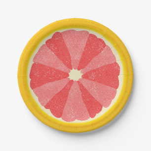 Plato De Papel Pieza de fruta Fiesta de verano
