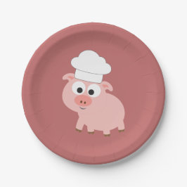 Plato De Papel Pig Chef