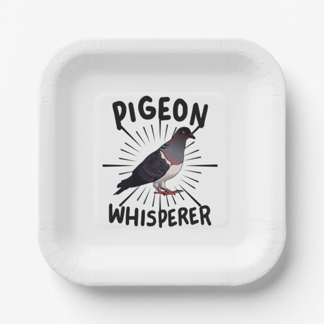 Plato De Papel Pigeon - Pigeon Whisper (Anverso)