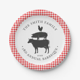 Plato De Papel Pila de animales  Parrillada familiar