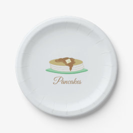 Plato De Papel Pila de Panqueques