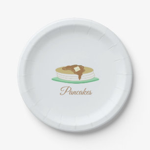 Plato De Papel Pila de Panqueques